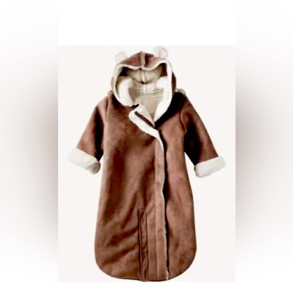 Gap Shearling Hooded Sherpa Bunting Bag Size 18-24M Car Sleeper Cold Nights